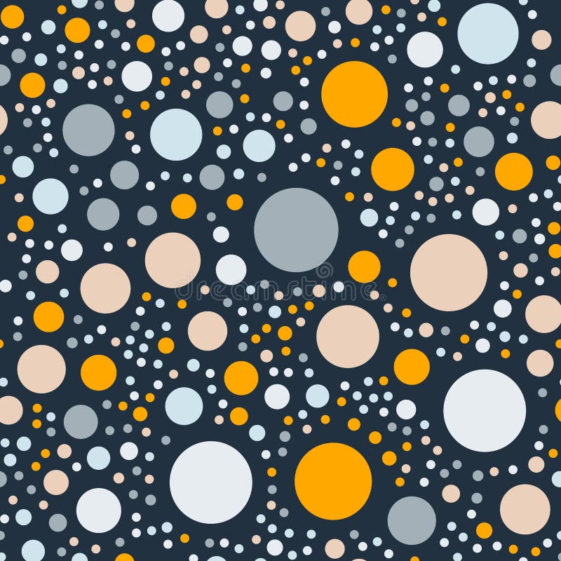 Modèle de points coloré de polka sur le fond noir illustration stock Modèle de points coloré de polka sur le fond noir illustration stock