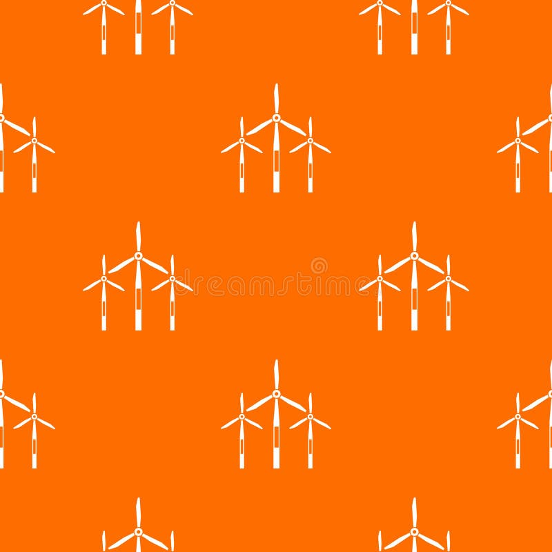 Modèle de turbines de générateur de vent sans couture illustration de vecteur Modèle de turbines de générateur de vent sans couture illustration de vecteur