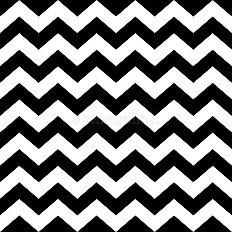 Motif en zigzag continu en noir et blanc illustration de vecteur