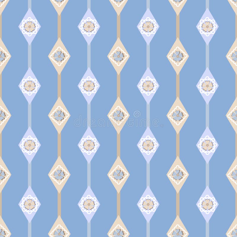 Modèle floral simple fleuri sans couture avec du Ba géométrique d'éléments illustration libre de droits Modèle floral simple fleuri sans couture avec du Ba géométrique d'éléments illustration libre de droits