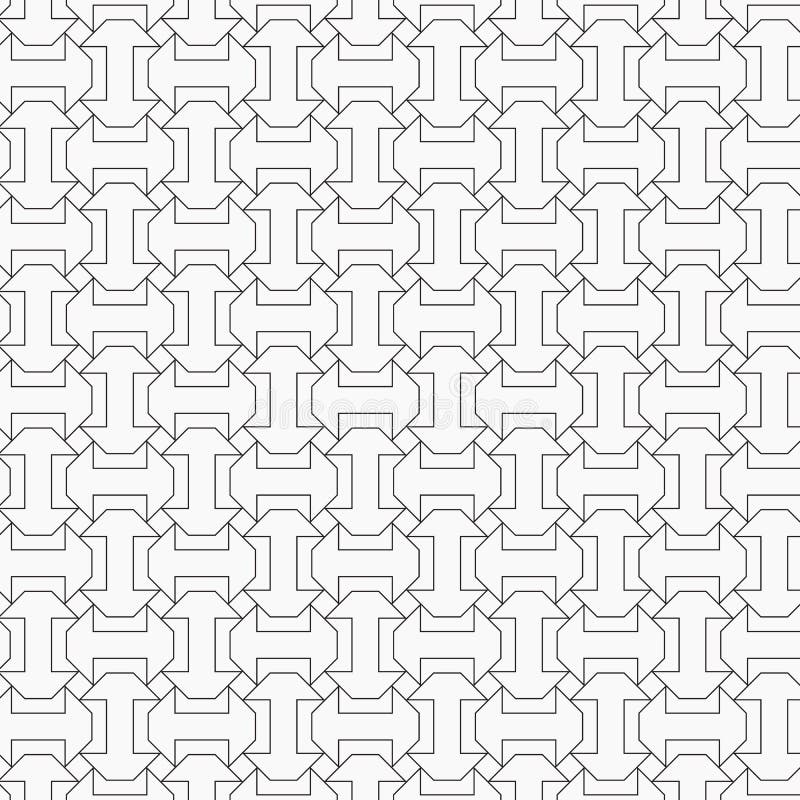 Modèle géométrique de vecteur, répétant la clé abstraite linéaire sur la verticale et l'horizon, graphique propre pour le fond, i illustration libre de droits Modèle géométrique de vecteur, répétant la clé abstraite linéaire sur la verticale et l'horizon, graphique propre pour le fond, i illustration libre de droits
