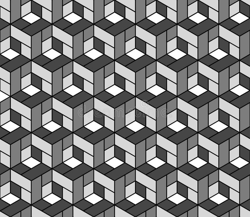 Motif géométrique sans couture avec des cubes illustration stock