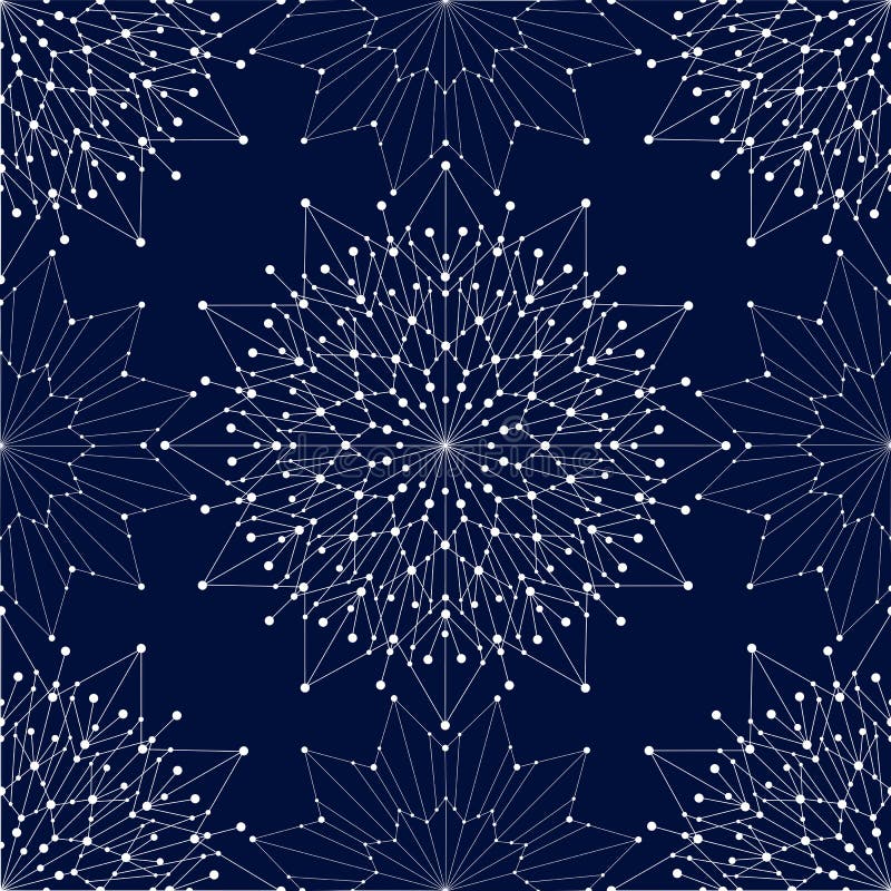 Seamless geometric pattern with connected lines and dots. Vector illustration. Seamless geometric pattern with connected lines and dots. Vector illustration.