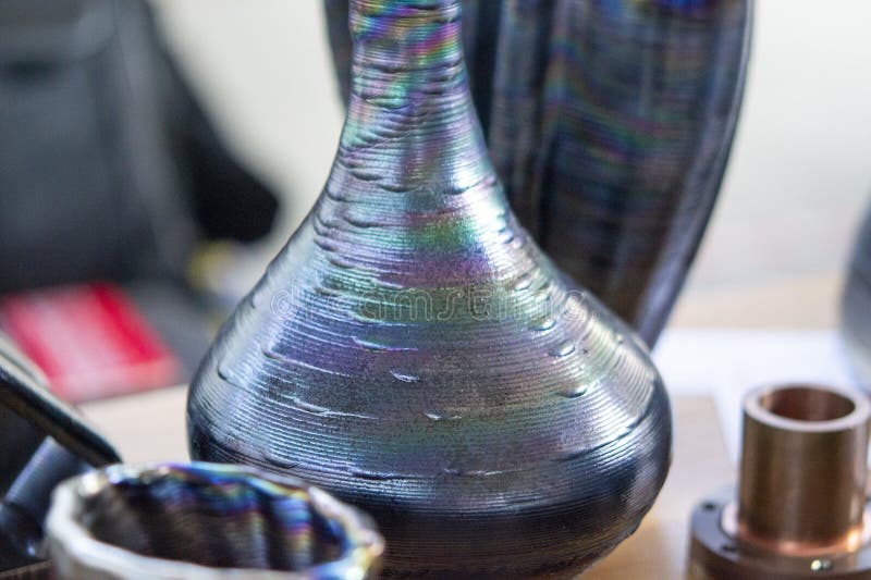 Modèle imprimé imprimante 3d à partir d'objet métallique créé imprimante 3d fusion métal photographie stock
