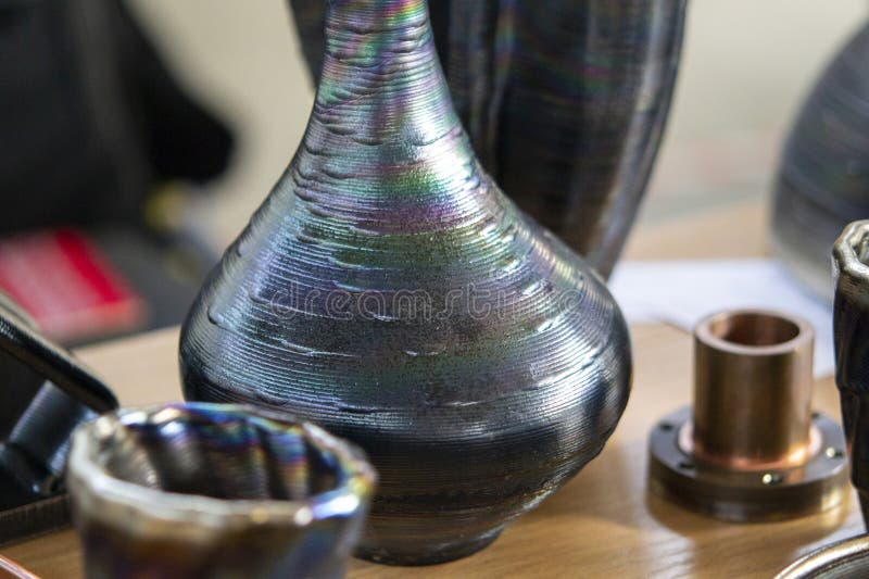 Modèle imprimé imprimante 3d à partir d'objet métallique créé imprimante 3d fusion métal images stock