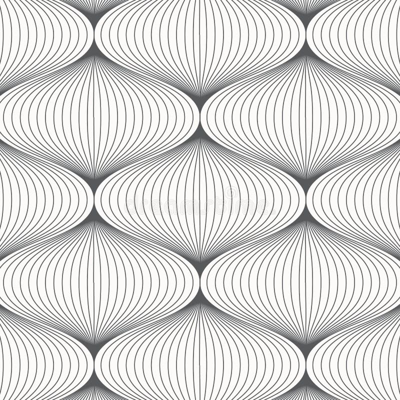 Modèle linéaire de vecteur, répétant les feuilles abstraites linéaires sur la guirlande illustration libre de droits Modèle linéaire de vecteur, répétant les feuilles abstraites linéaires sur la guirlande illustration libre de droits