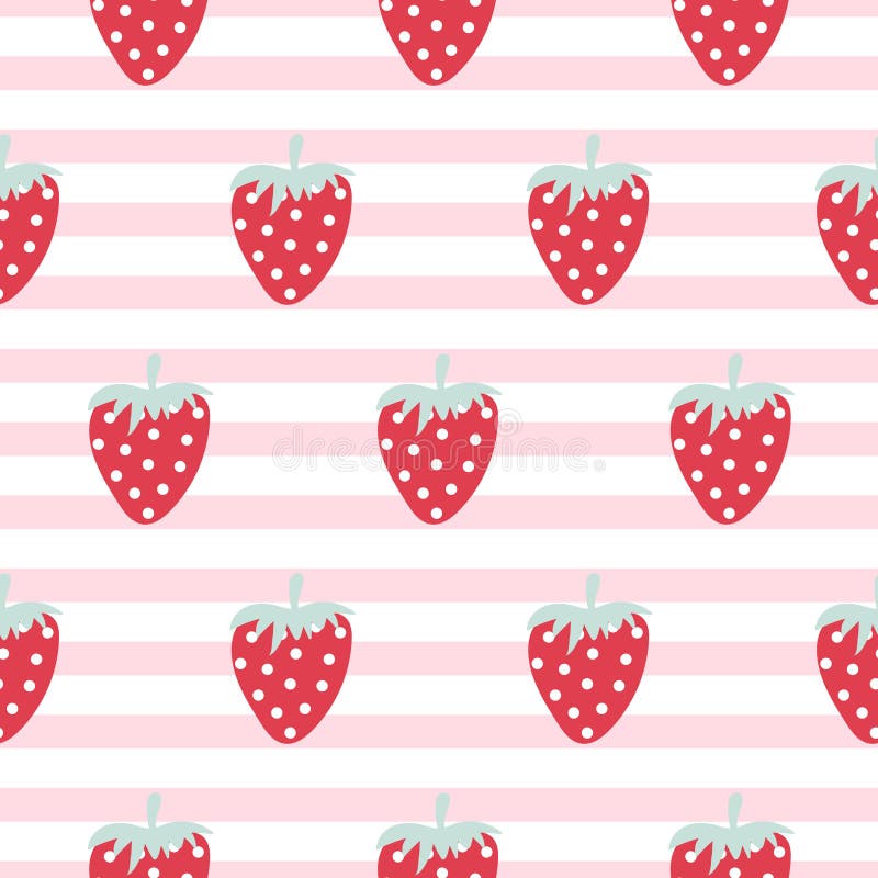Modèle rayé de vecteur sans couture de fraise illustration de vecteur Modèle rayé de vecteur sans couture de fraise illustration de vecteur