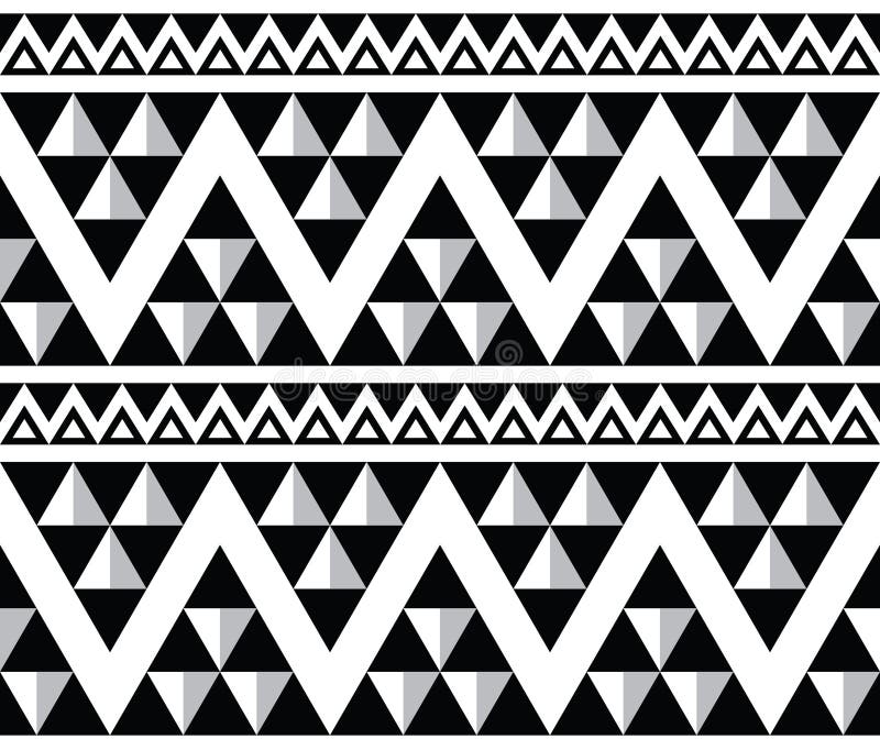 Motif aztèque tribal abstrait sans couture illustration de vecteur
