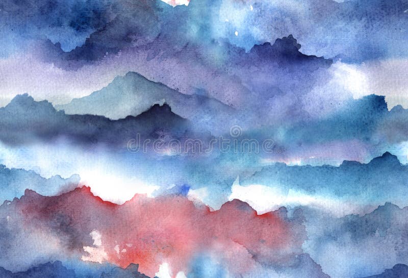 Modèle sans couture abstrait d'aquarelle illustration libre de droits Modèle sans couture abstrait d'aquarelle illustration libre de droits