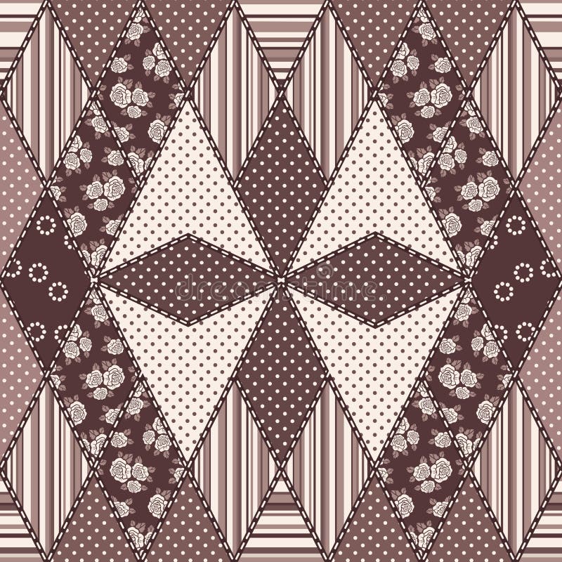 Modèle sans couture abstrait de patchwork de vecteur illustration libre de droits Modèle sans couture abstrait de patchwork de vecteur illustration libre de droits