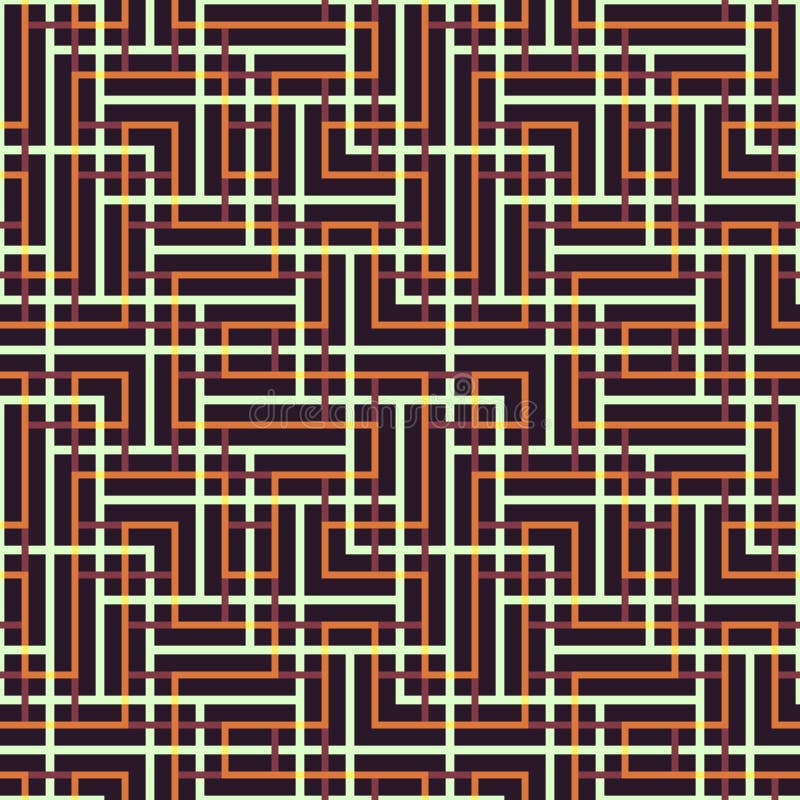 Modèle sans couture abstrait de vecteur d'intersecter l'ornement carré illustration stock Modèle sans couture abstrait de vecteur d'intersecter l'ornement carré illustration stock