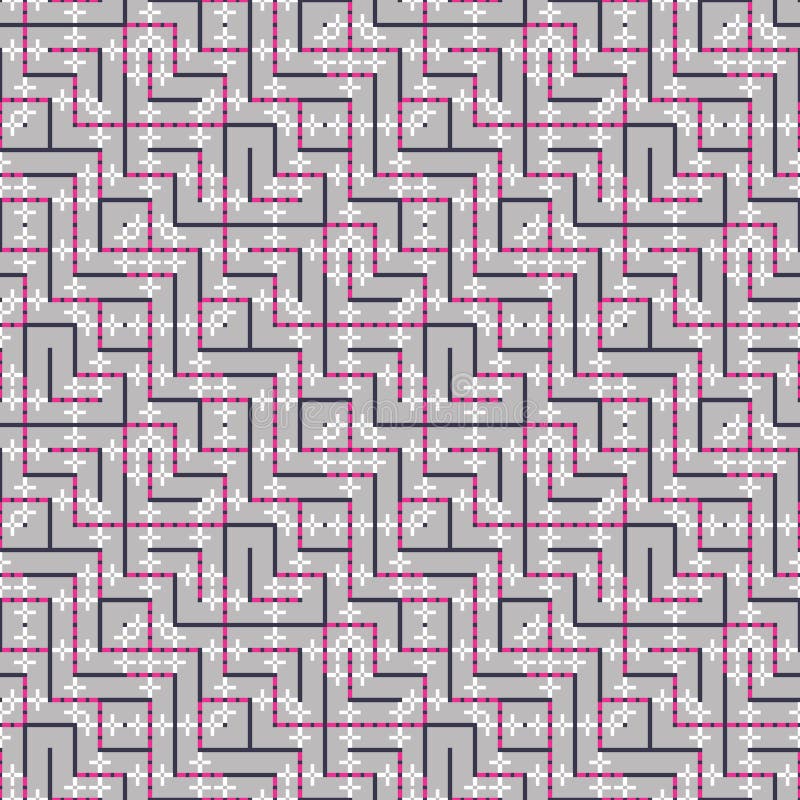 Modèle sans couture abstrait de vecteur d'intersecter l'ornement carré illustration stock Modèle sans couture abstrait de vecteur d'intersecter l'ornement carré illustration stock