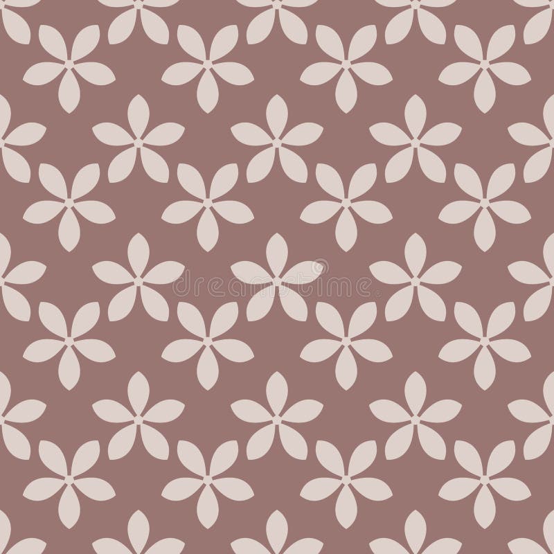 Seamless pattern with flower element. Brown and beige abstract wallpaper. Vector illustration. Seamless pattern with flower element. Brown and beige abstract wallpaper. Vector illustration