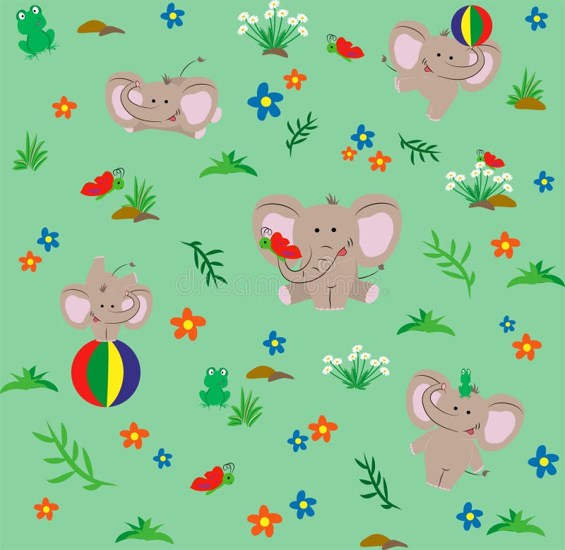 Modèle sans couture avec les éléphants gentils de main-dessin Type de dessin animé Illustration de vecteur illustration de vecteur Modèle sans couture avec les éléphants gentils de main-dessin Type de dessin animé Illustration de vecteur illustration de vecteur