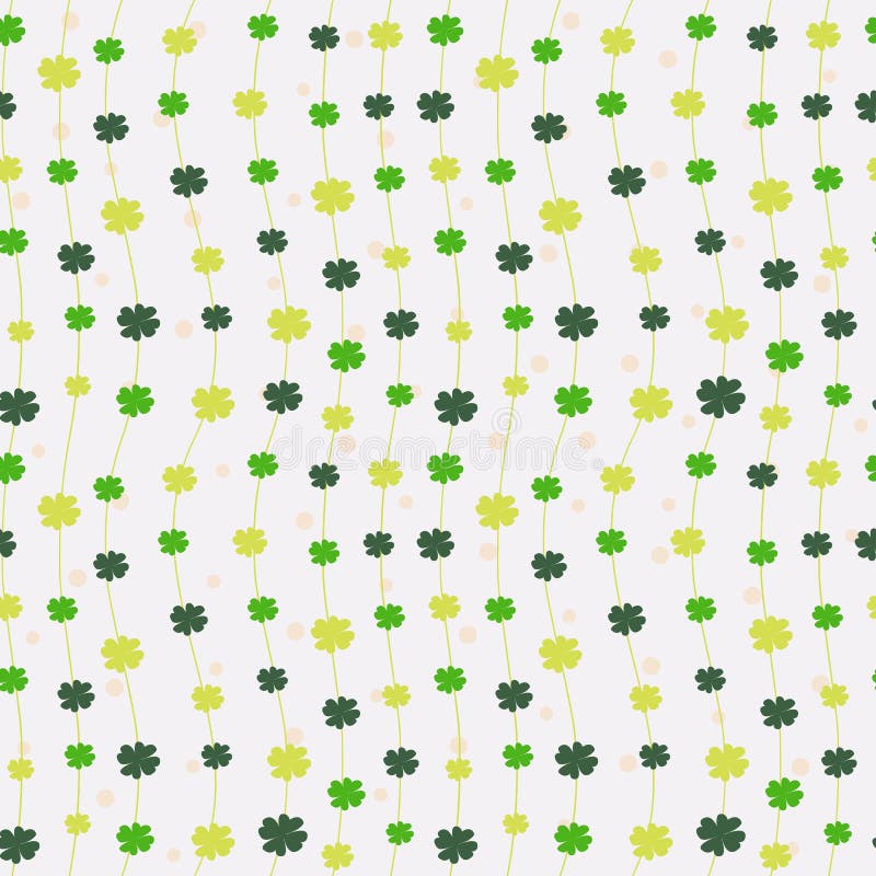 Modèle sans couture avec quatre trèfles de feuille pour le jour du ` s de St Patrick illustration de vecteur Modèle sans couture avec quatre trèfles de feuille pour le jour du ` s de St Patrick illustration de vecteur