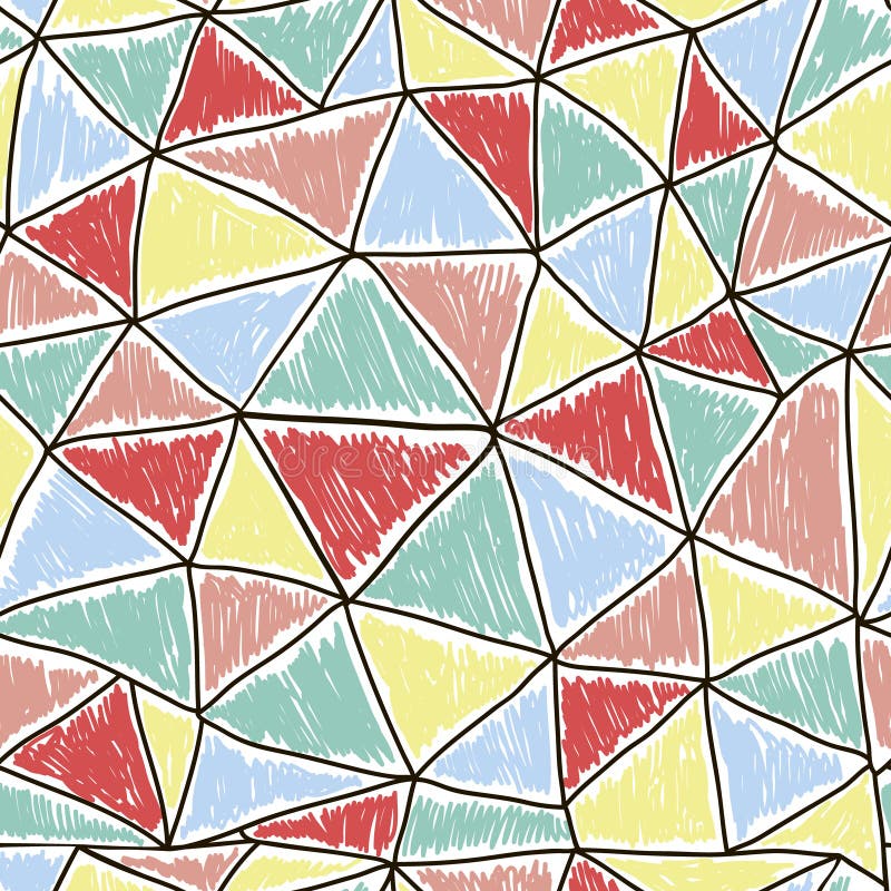 Modèle sans couture coloré géométrique avec des triangles abrégez le fond illustration de vecteur Modèle sans couture coloré géométrique avec des triangles abrégez le fond illustration de vecteur