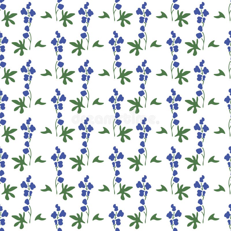 Seamless pattern with different aconite flowers. Seamless pattern with different aconite flowers