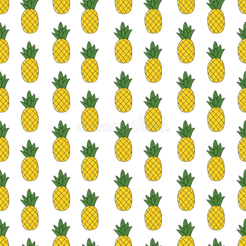 Modèle sans couture d'ananas illustration de vecteur Modèle sans couture d'ananas illustration de vecteur