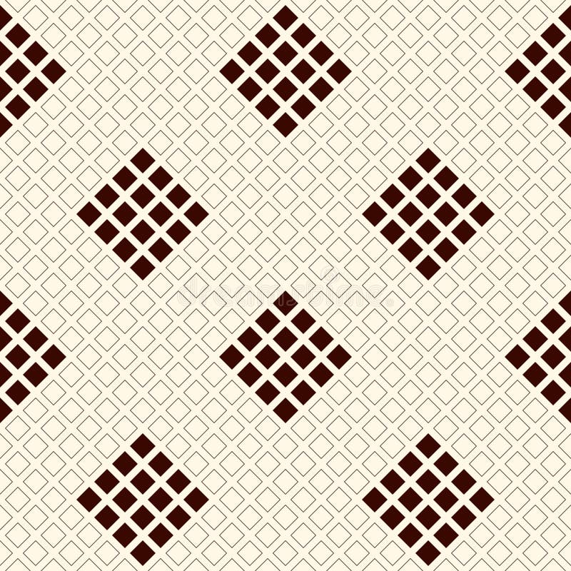 Modèle sans couture d'ensemble avec les chiffres géométriques Places répétées et fond abstrait ornemental de losanges illustration de vecteur Modèle sans couture d'ensemble avec les chiffres géométriques Places répétées et fond abstrait ornemental de losanges illustration de vecteur
