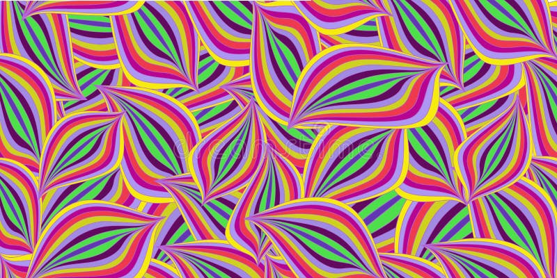 Modèle sans couture d'été avec les vagues ou les feuilles abstraites colorées illustration stock Modèle sans couture d'été avec les vagues ou les feuilles abstraites colorées illustration stock