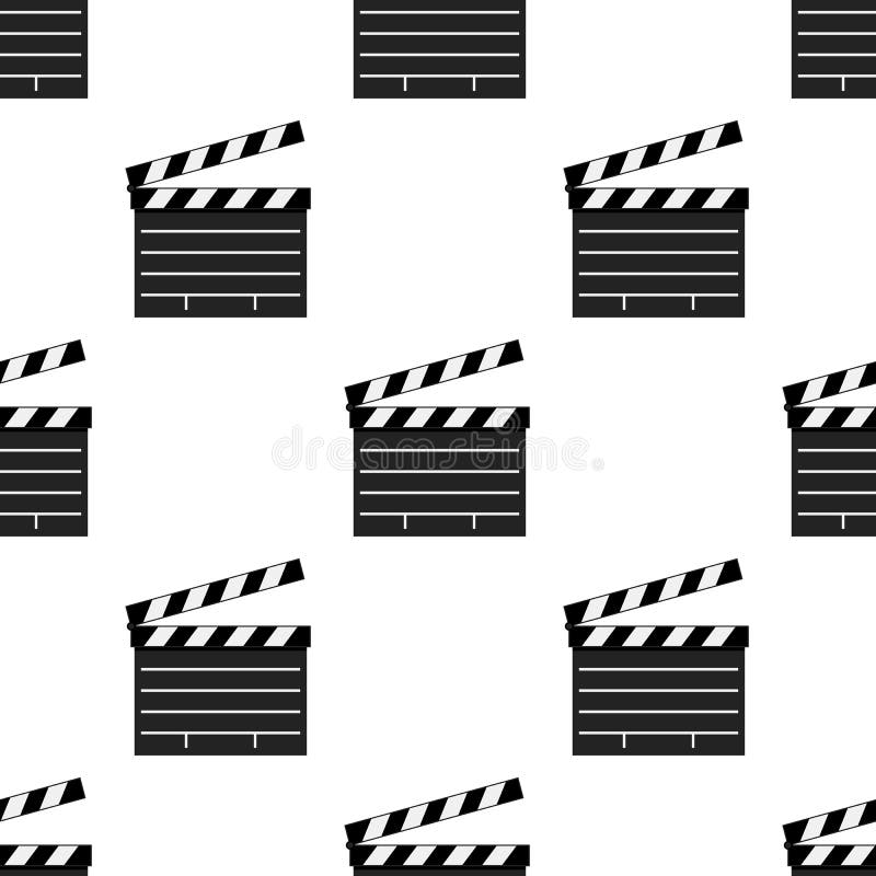 Modèle sans couture de bardeau noir de film illustration stock Modèle sans couture de bardeau noir de film illustration stock