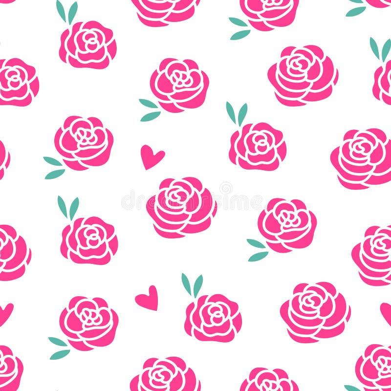 Modèle sans couture de conception moderne de roses de vecteur Fleurs roses avec les feuilles feuillues d'isolement sur le fond bl illustration libre de droits Modèle sans couture de conception moderne de roses de vecteur Fleurs roses avec les feuilles feuillues d'isolement sur le fond bl illustration libre de droits