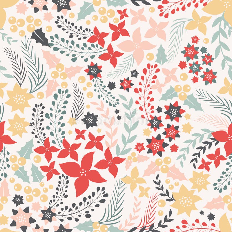 Modèle sans couture de fleur avec les éléments mignons illustration libre de droits