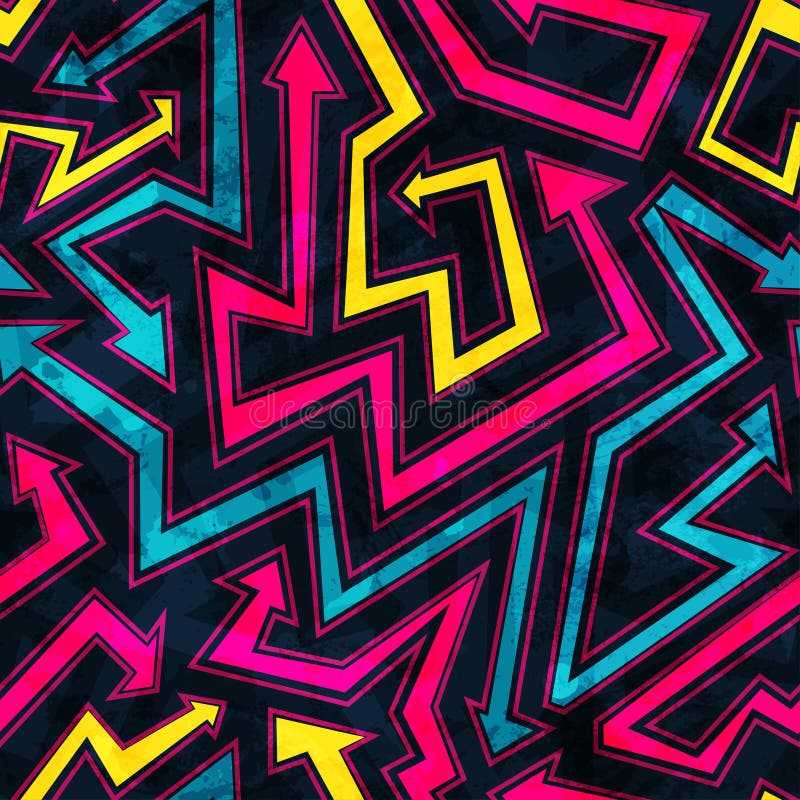 Modèle sans couture de flèches avec l'effet grunge illustration de vecteur Modèle sans couture de flèches avec l'effet grunge illustration de vecteur