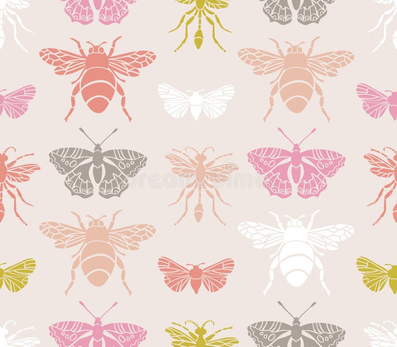 Hipster seamless pattern with Insects . Abstract triangular style. Vector background. Hipster seamless pattern with Insects . Abstract triangular style. Vector background.