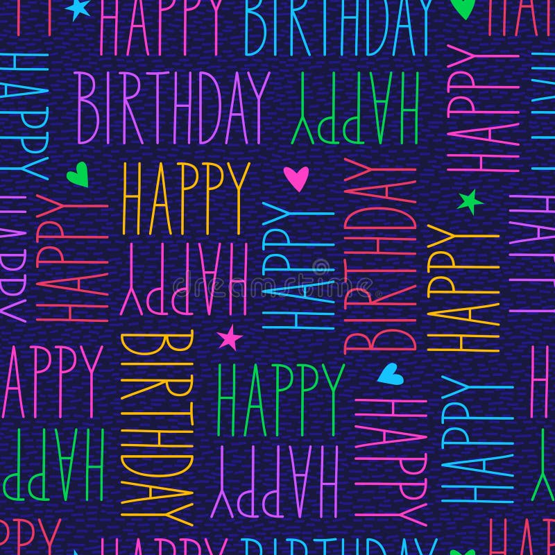 Modèle sans couture de joyeux anniversaire illustration de vecteur Modèle sans couture de joyeux anniversaire illustration de vecteur
