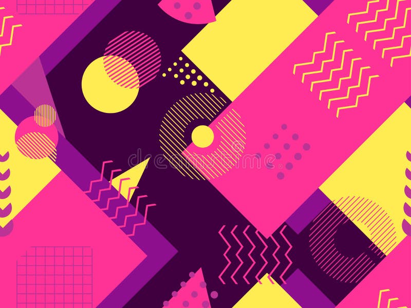 Modèle sans couture de Memphis Éléments géométriques Memphis dans le style 80 du ` s Bauhaus rétro Vecteur illustration de vecteur Modèle sans couture de Memphis Éléments géométriques Memphis dans le style 80 du ` s Bauhaus rétro Vecteur illustration de vecteur