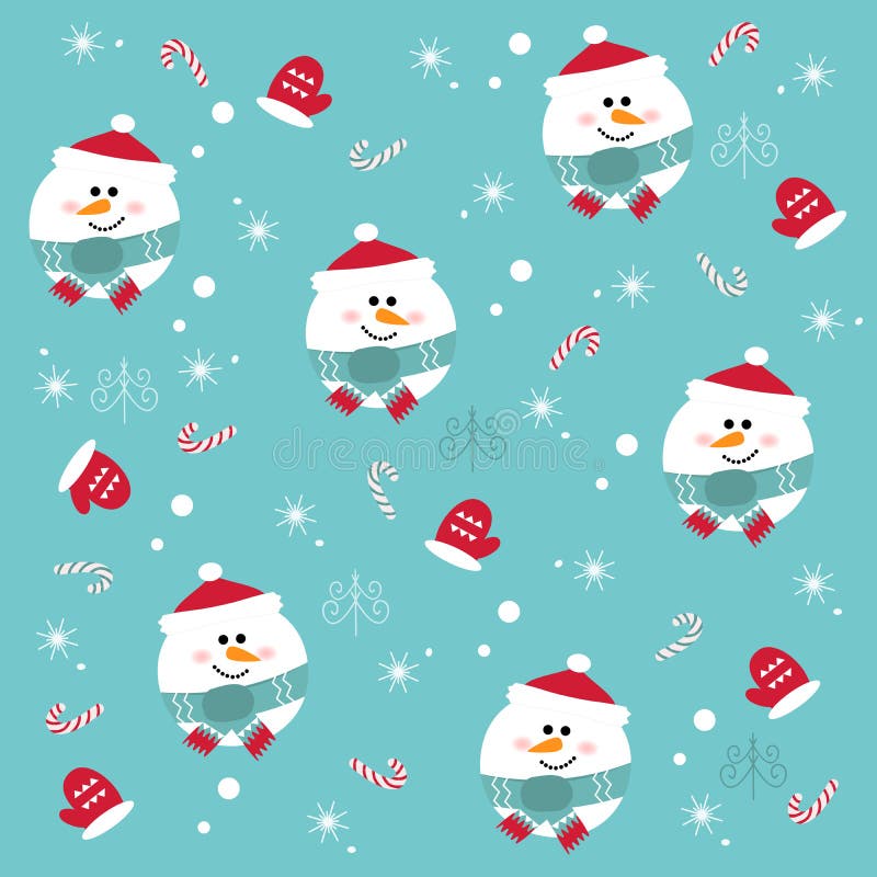 Modèle sans couture de Noël avec des bonhommes de neige sur un fond bleu illustration de vecteur Modèle sans couture de Noël avec des bonhommes de neige sur un fond bleu illustration de vecteur