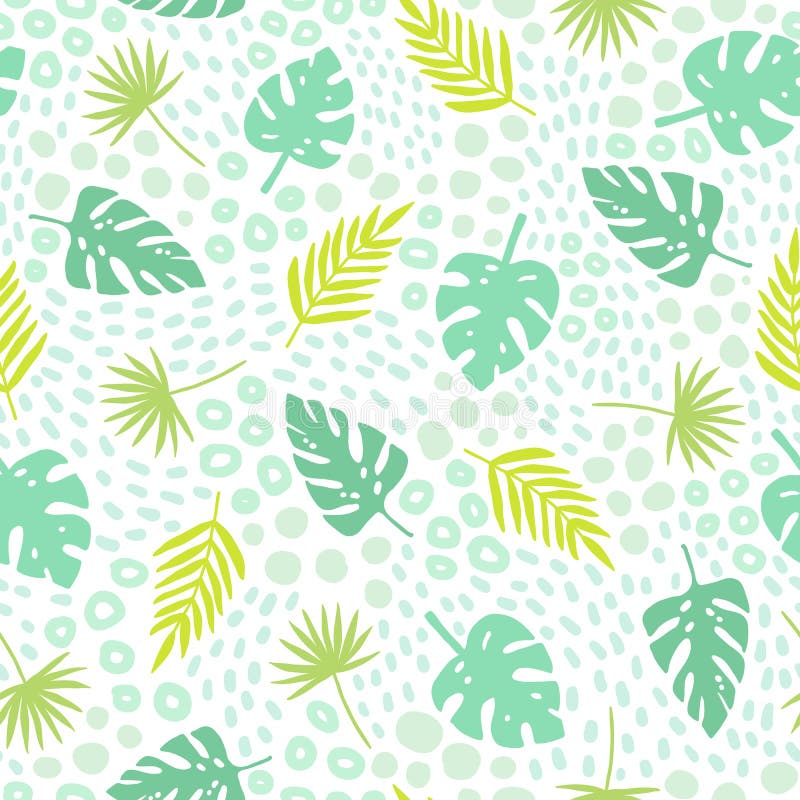 Modèle sans couture de palmettes tropicales illustration de vecteur