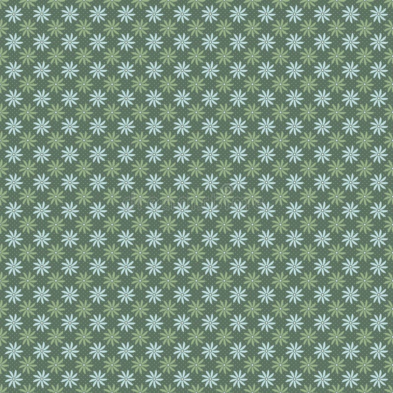 Modèle sans couture de petites fleurs sur le fond vert illustration de vecteur Modèle sans couture de petites fleurs sur le fond vert illustration de vecteur