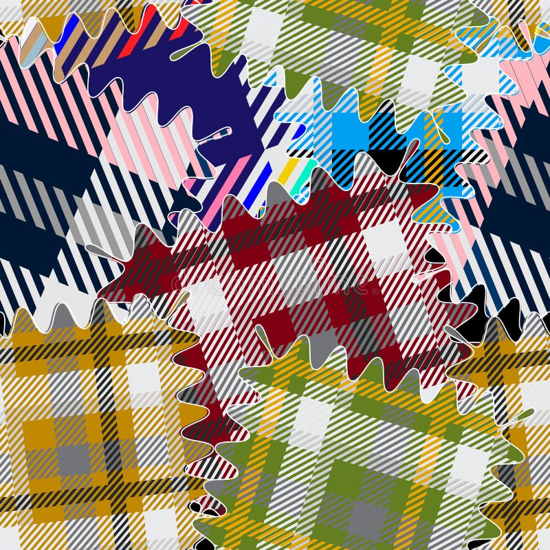 Modèle sans couture de plaids colorés Dirigez le fond texturisé de patchworks de tartan Matériaux rayés R?p?tition abstraite g?om illustration de vecteur Modèle sans couture de plaids colorés Dirigez le fond texturisé de patchworks de tartan Matériaux rayés R?p?tition abstraite g?om illustration de vecteur