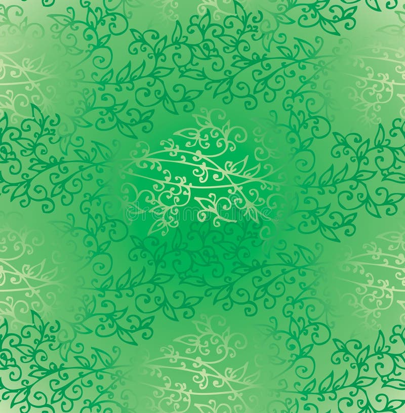 Modèle sans couture de printemps vert floral de feuillage illustration libre de droits Modèle sans couture de printemps vert floral de feuillage illustration libre de droits