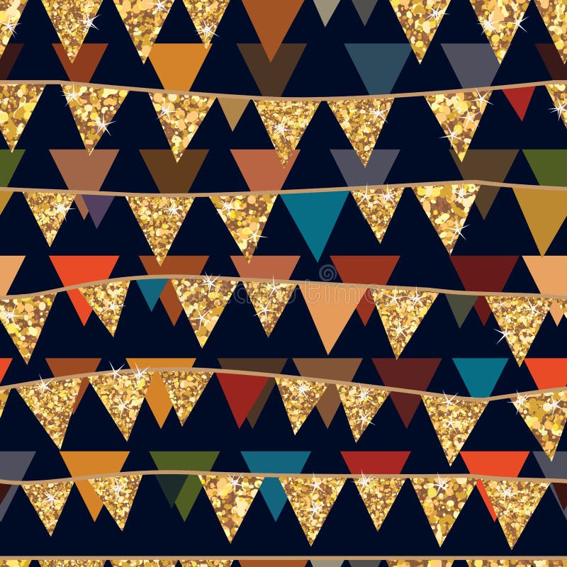 Modèle sans couture de scintillement de coup d'or de drapeau illustration de vecteur Modèle sans couture de scintillement de coup d'or de drapeau illustration de vecteur
