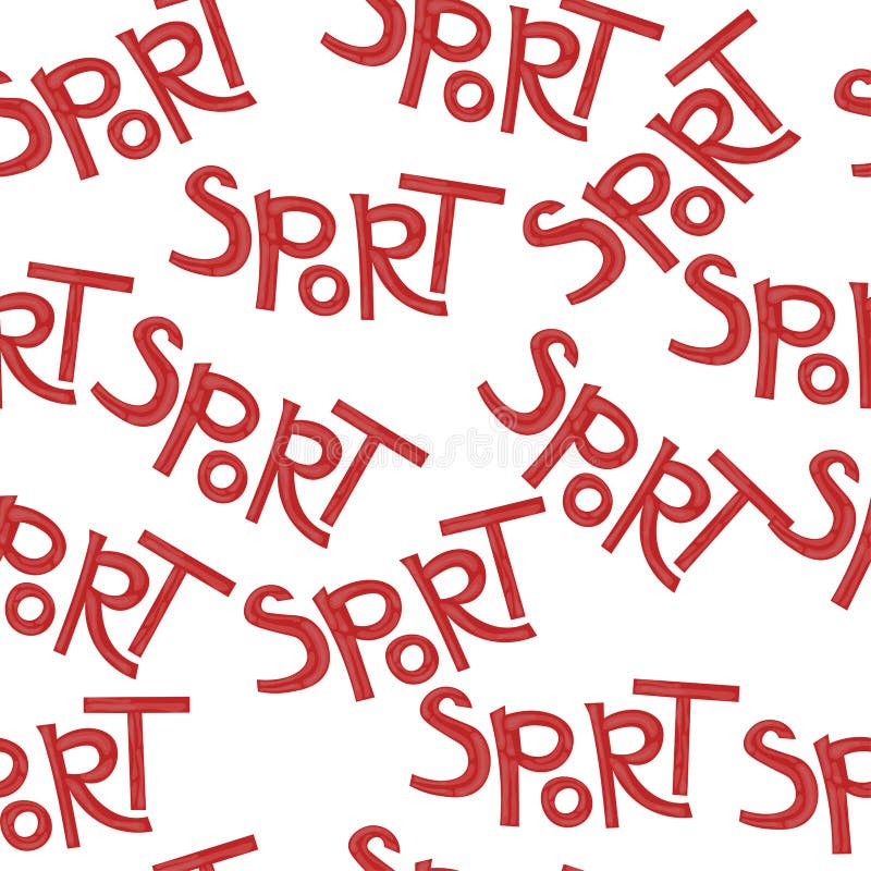 Modèle sans couture de sport de mot pour l'empaquetage illustration de vecteur
