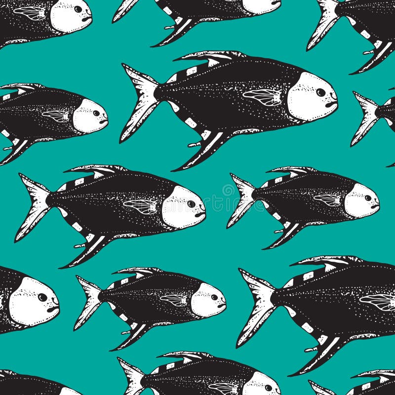 Modèle sans couture de vecteur avec des animaux sous l'eau Poissons tirés par la main de mer ou d'océan sur le fond bleu illustration de vecteur Modèle sans couture de vecteur avec des animaux sous l'eau Poissons tirés par la main de mer ou d'océan sur le fond bleu illustration de vecteur
