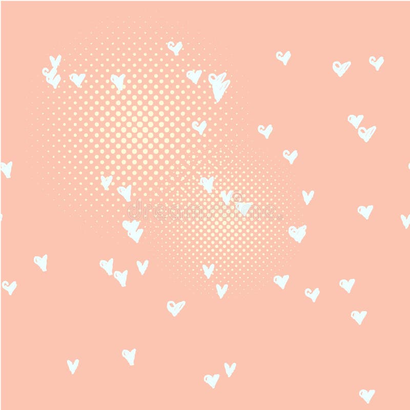 Modèle sans couture de vecteur avec les coeurs tirés par la main de griffonnage Illustration mignonne et romantique Perfectionnez illustration libre de droits Modèle sans couture de vecteur avec les coeurs tirés par la main de griffonnage Illustration mignonne et romantique Perfectionnez illustration libre de droits