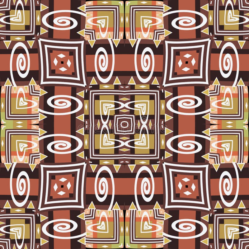 Modèle sans couture de vecteur géométrique ethnique tribal de style r E illustration libre de droits Modèle sans couture de vecteur géométrique ethnique tribal de style r E illustration libre de droits