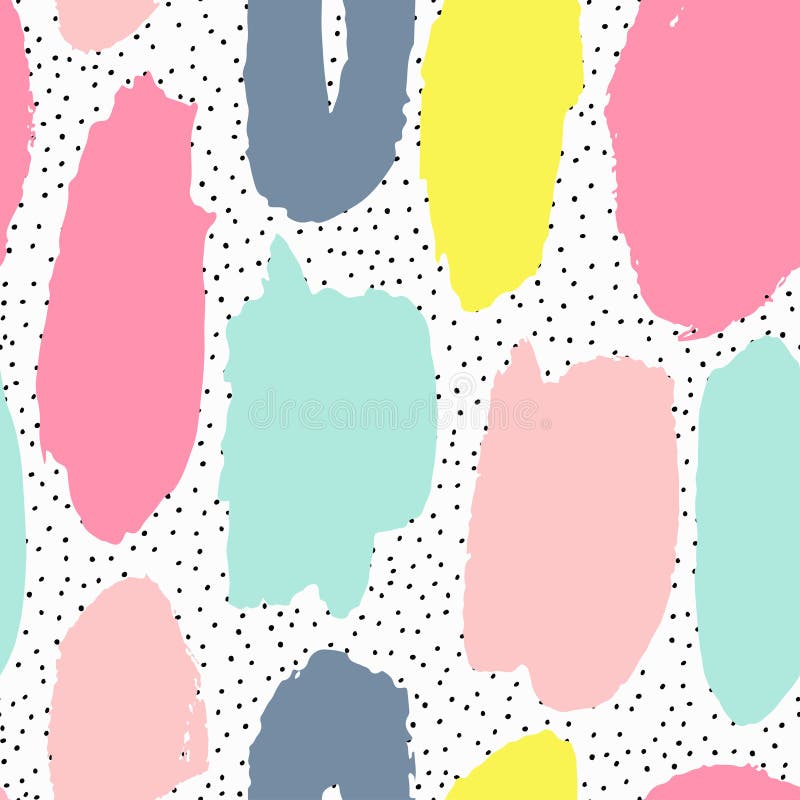 Modèle sans couture de vecteur à la mode avec des courses de brosse illustration stock Modèle sans couture de vecteur à la mode avec des courses de brosse illustration stock