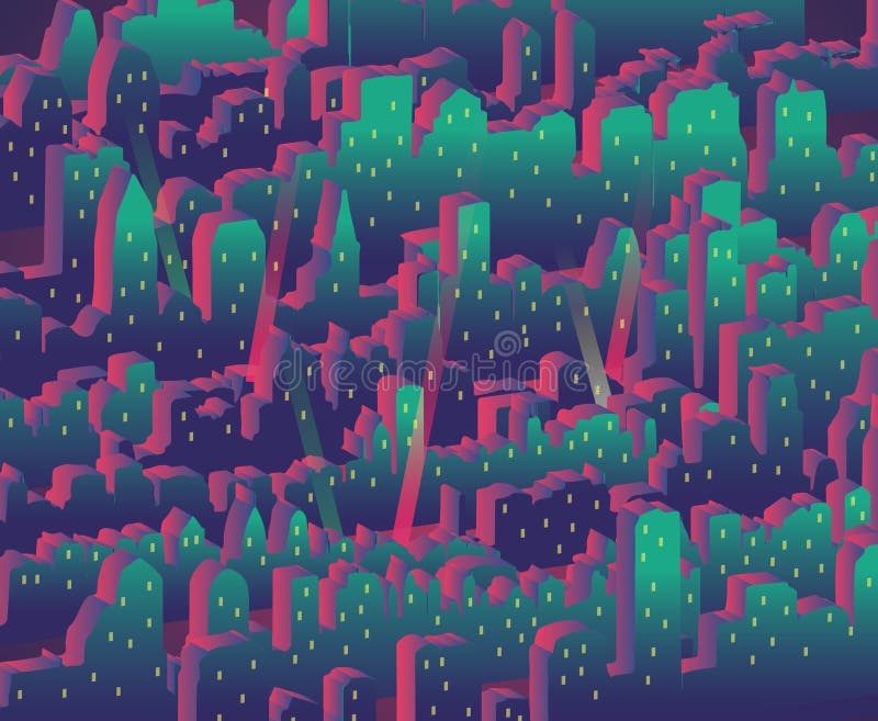 Modèle sans couture de vue de ville de nuit de vecteur illustration stock Modèle sans couture de vue de ville de nuit de vecteur illustration stock