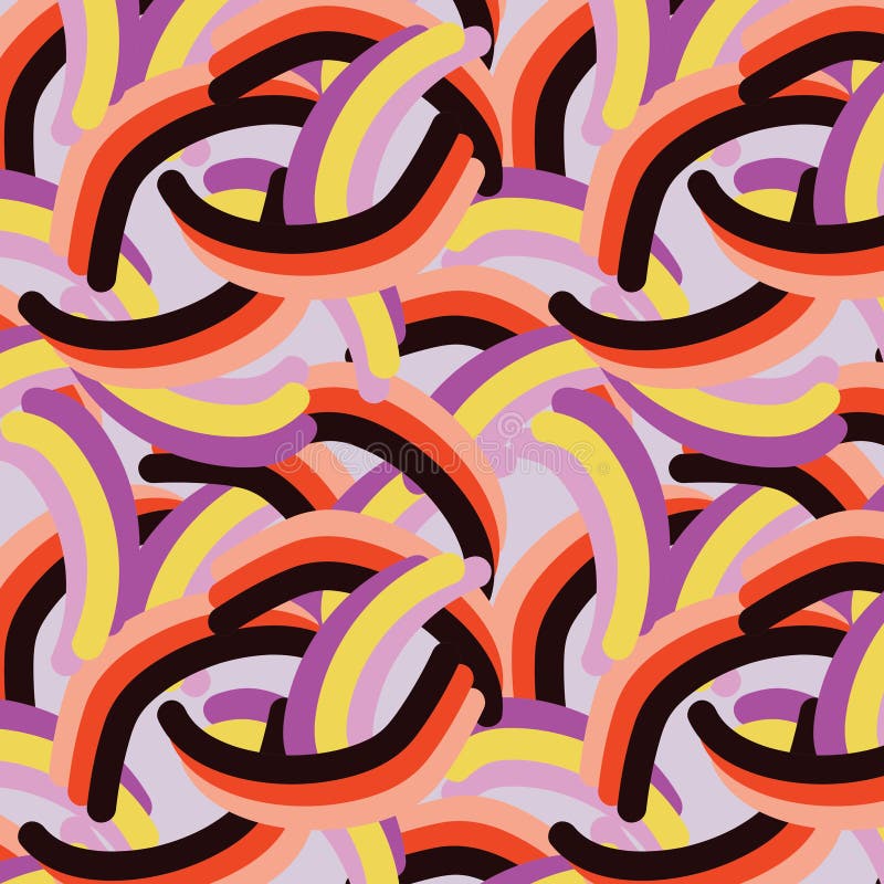 Modèle sans couture des arcs abstraits colorés illustration stock Modèle sans couture des arcs abstraits colorés illustration stock