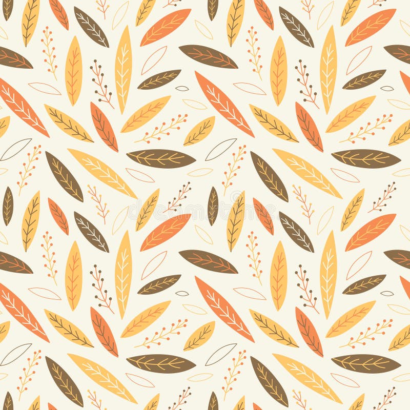 Modèle sans couture en baisse de feuilles d'automne illustration de vecteur