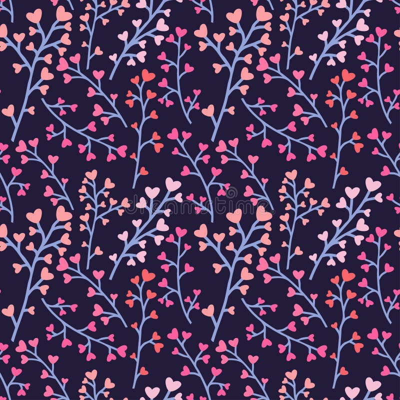 Modèle sans couture floral avec les coeurs mignons Fond de vecteur de couleurs en pastel Conception d'impression de textile illustration de vecteur Modèle sans couture floral avec les coeurs mignons Fond de vecteur de couleurs en pastel Conception d'impression de textile illustration de vecteur