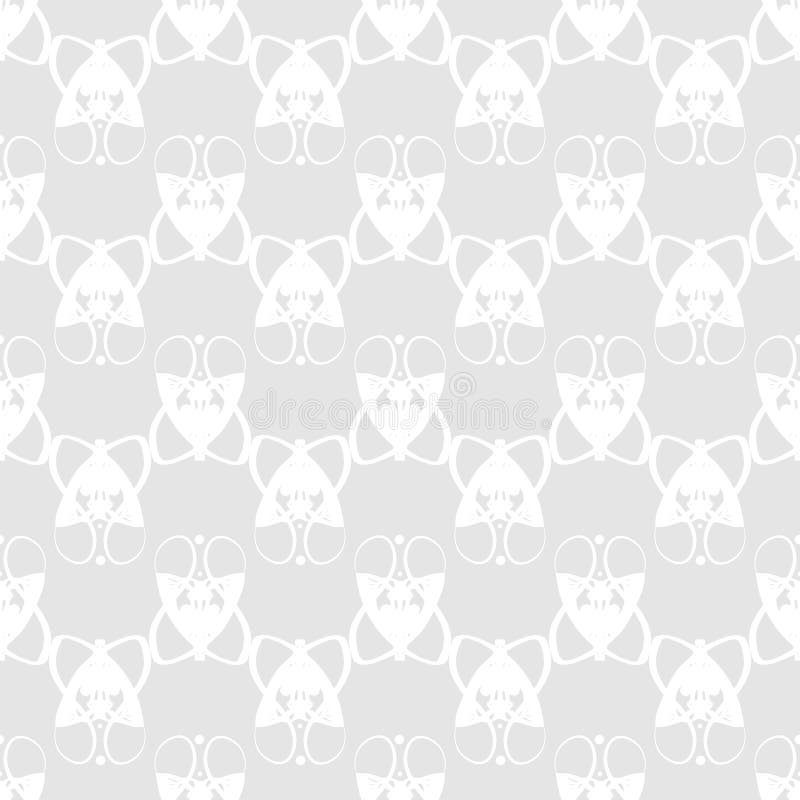 Modèle sans couture floral d'Art Nouveau de monochrome ethnique d'abrégé sur vecteur illustration libre de droits Modèle sans couture floral d'Art Nouveau de monochrome ethnique d'abrégé sur vecteur illustration libre de droits