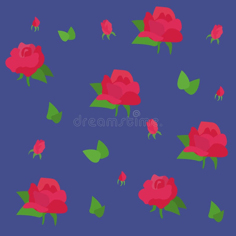 Modèle sans couture floral romantique avec des roses illustration stock Modèle sans couture floral romantique avec des roses illustration stock