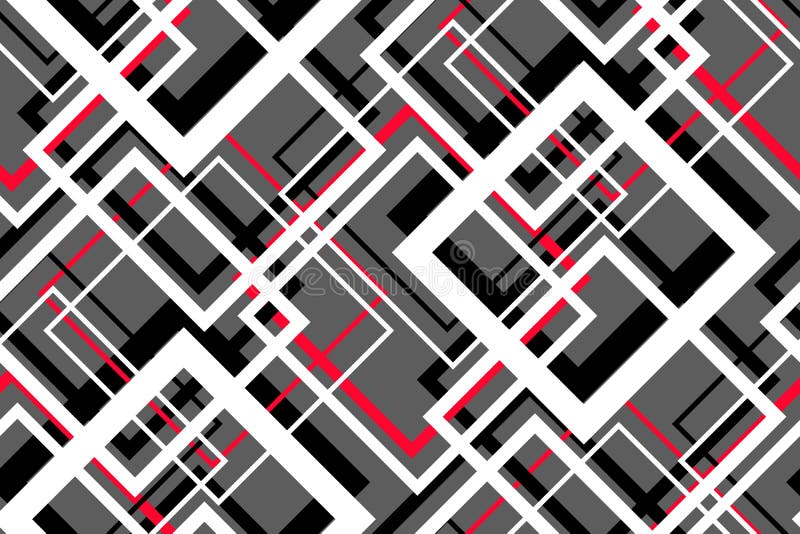 Modèle sans couture géométrique de contraste à la mode illustration stock Modèle sans couture géométrique de contraste à la mode illustration stock