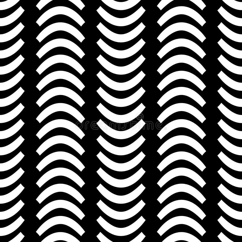 Modèle sans couture horizontal de quatrième vague monochrome de Wavsha illustration libre de droits Modèle sans couture horizontal de quatrième vague monochrome de Wavsha illustration libre de droits